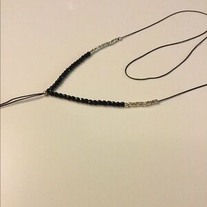 NWOT GORJANA GEM SLVR/BLK POWER BEADED NECKLACE